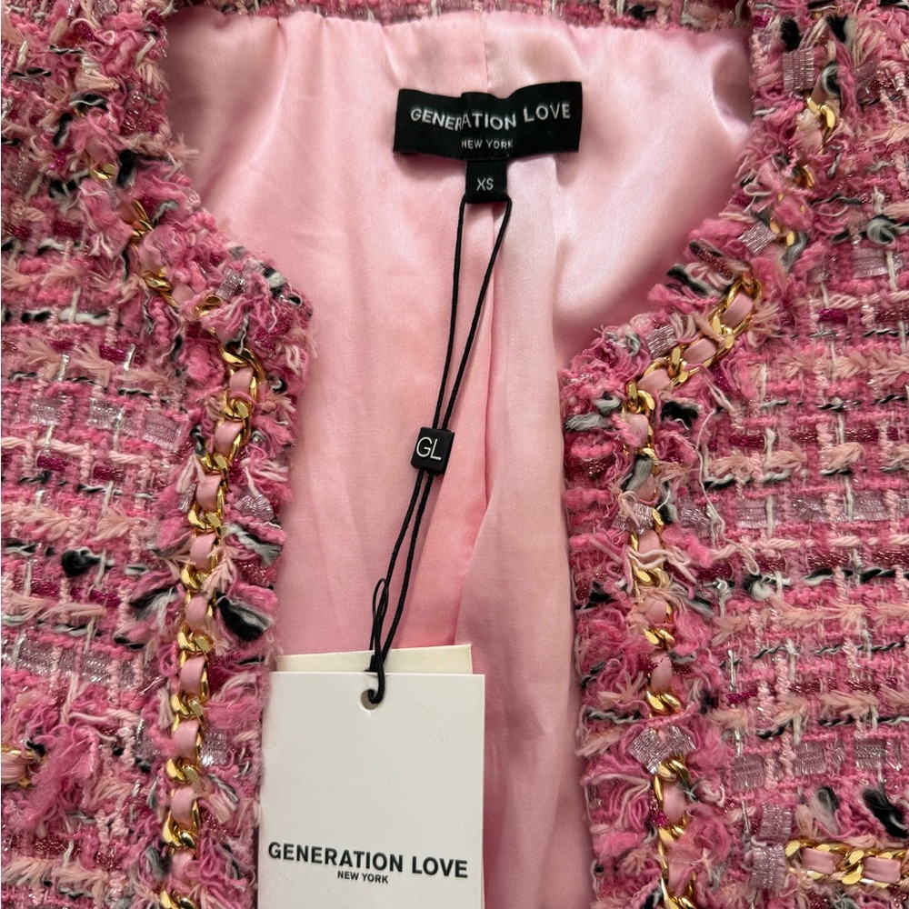 Generation Love Pink Tweed Blazer and Skirt Set, BNWT! - Picture 6 of 10